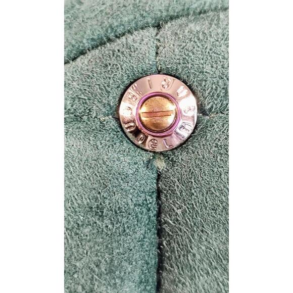 Henri Bendel Stylish Green Round Riveted Crossbody Bag - Picture 5 of 8